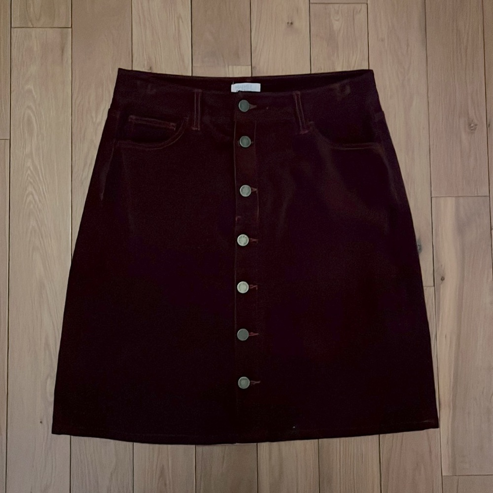 Burgundy Corduroy Skirt